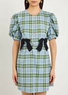 Sister Jane Foyer Checked Woven Mini Dress Green