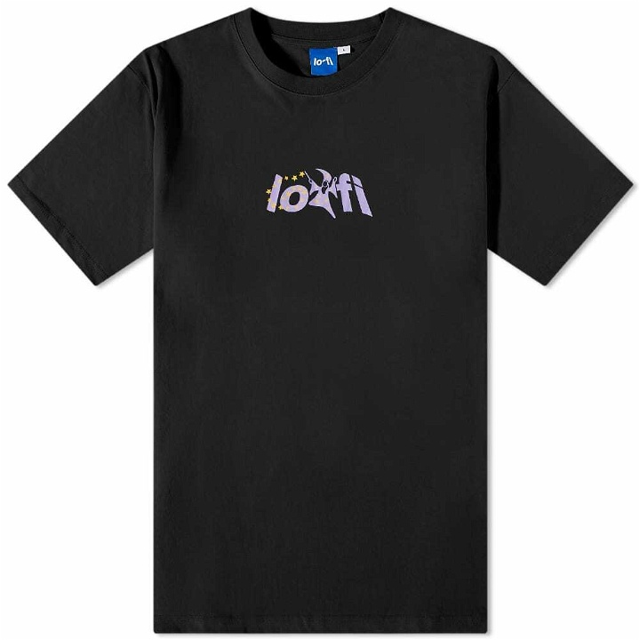 Photo: Lo-Fi Men's Wizard Logo T-Shirt in Black