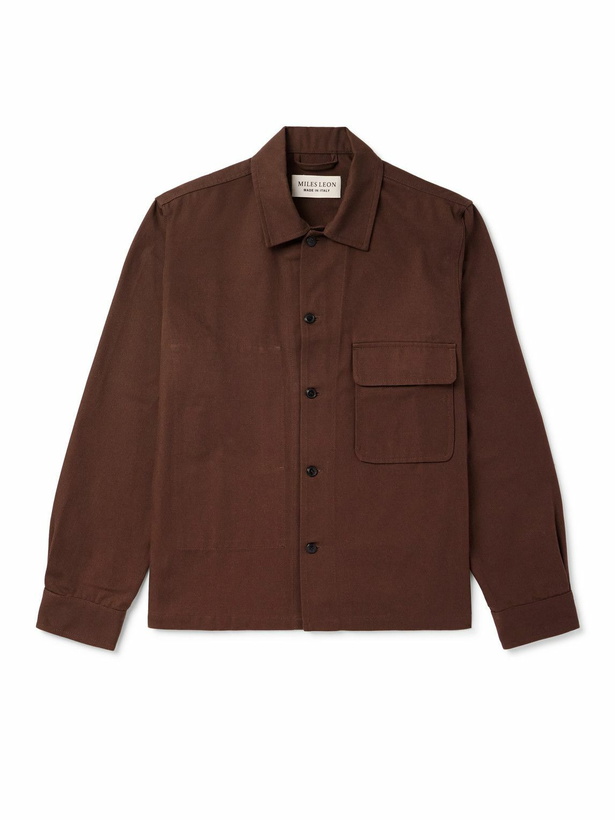 Photo: MILES LEON - Garden Cotton-Canvas Shirt Jacket - Brown