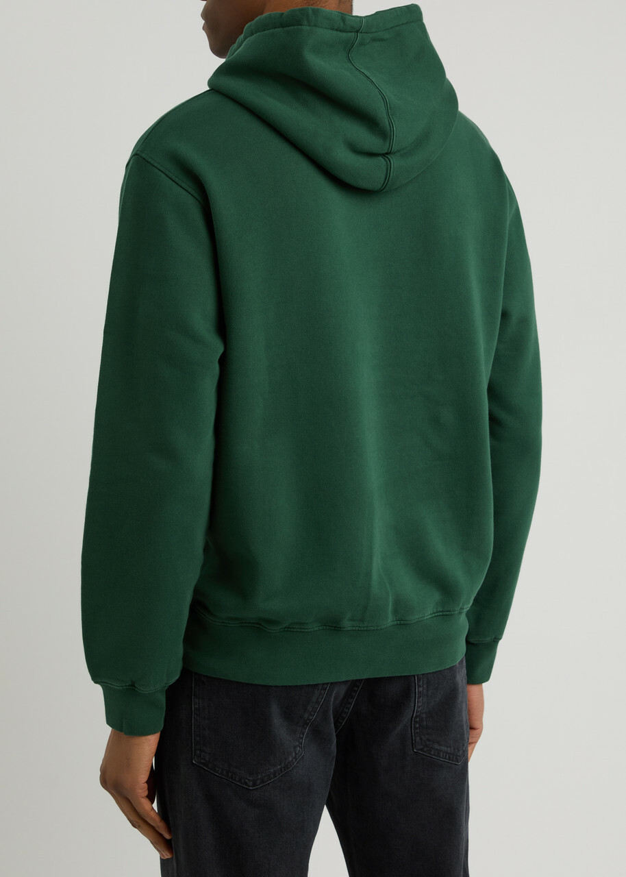 Colorful Standard Hooded Cotton Sweatshirt Dark Green