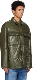 Jil Sander SSENSE Exclusive Green Down Jacket