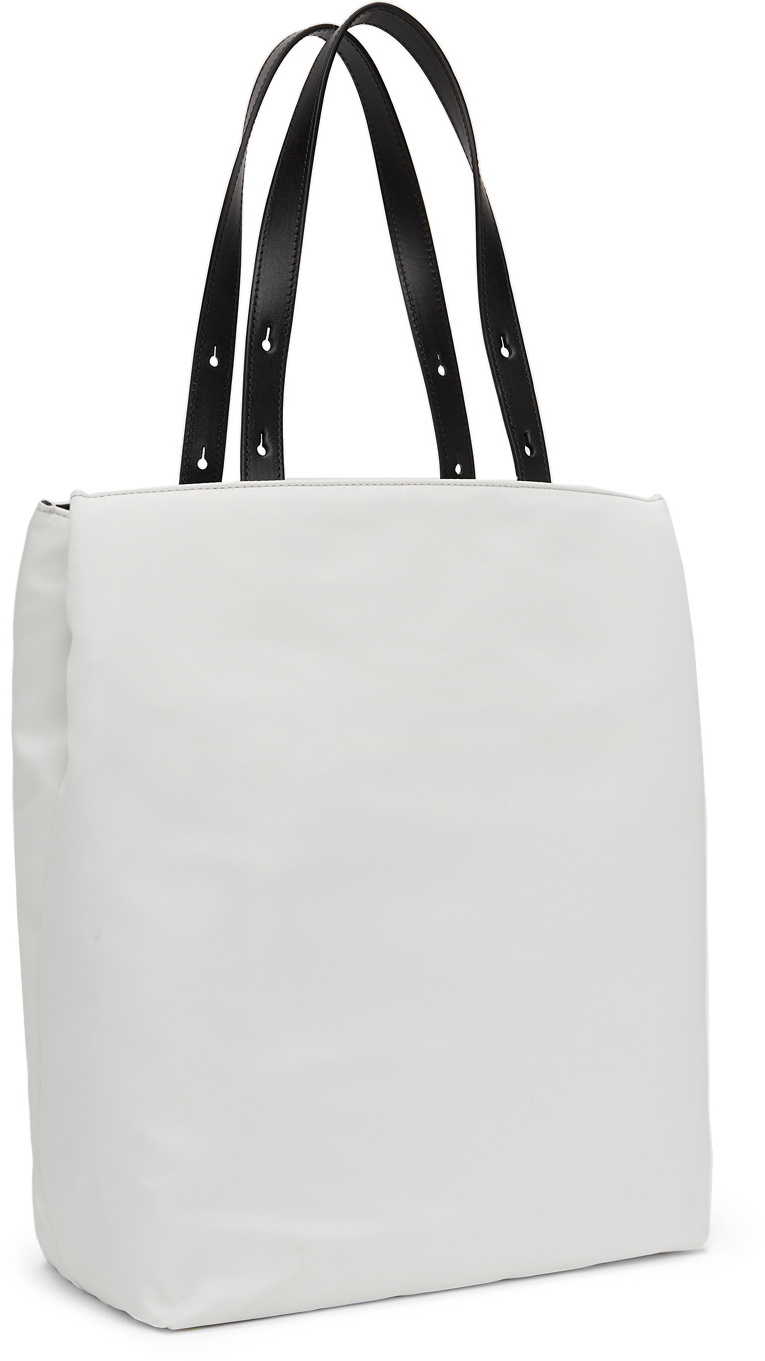 Moschino White Cow Shopper Tote