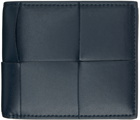 Bottega Veneta Navy Cassette Bi-Fold Wallet