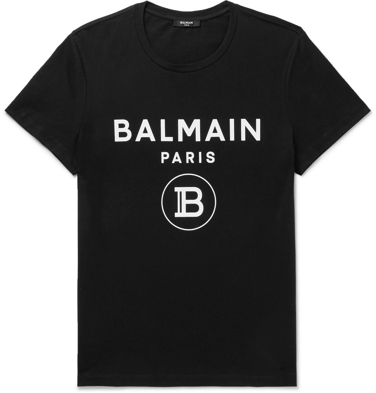 højen Ballade Tæl op Balmain - Logo-Print Cotton-Jersey T-Shirt - Black Balmain