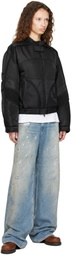 Acne Studios Black Shiny Drill Bomber Jacket