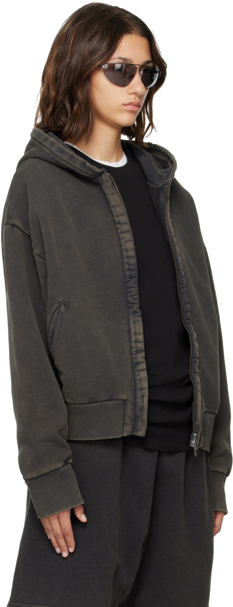 Entire Studios Black Thermal Hoodie