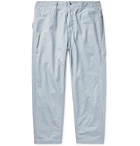 Engineered Garments - Embroidered Cotton-Chambray Trousers - Blue