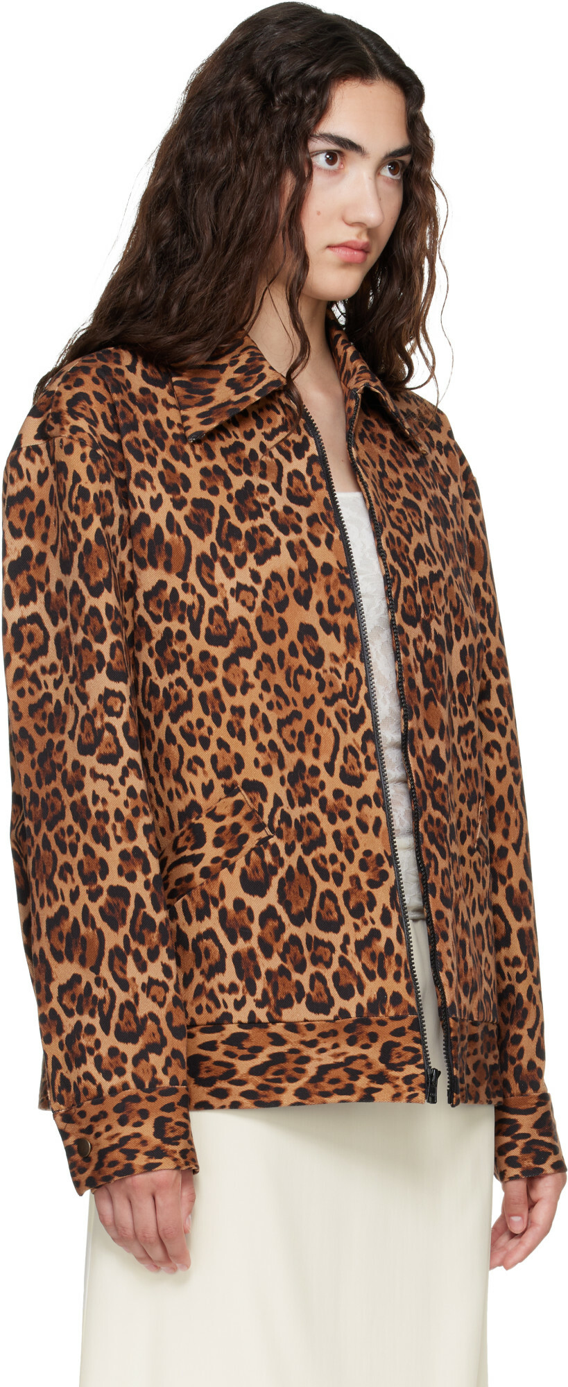 Anna Sui Tan Leopard Jacket
