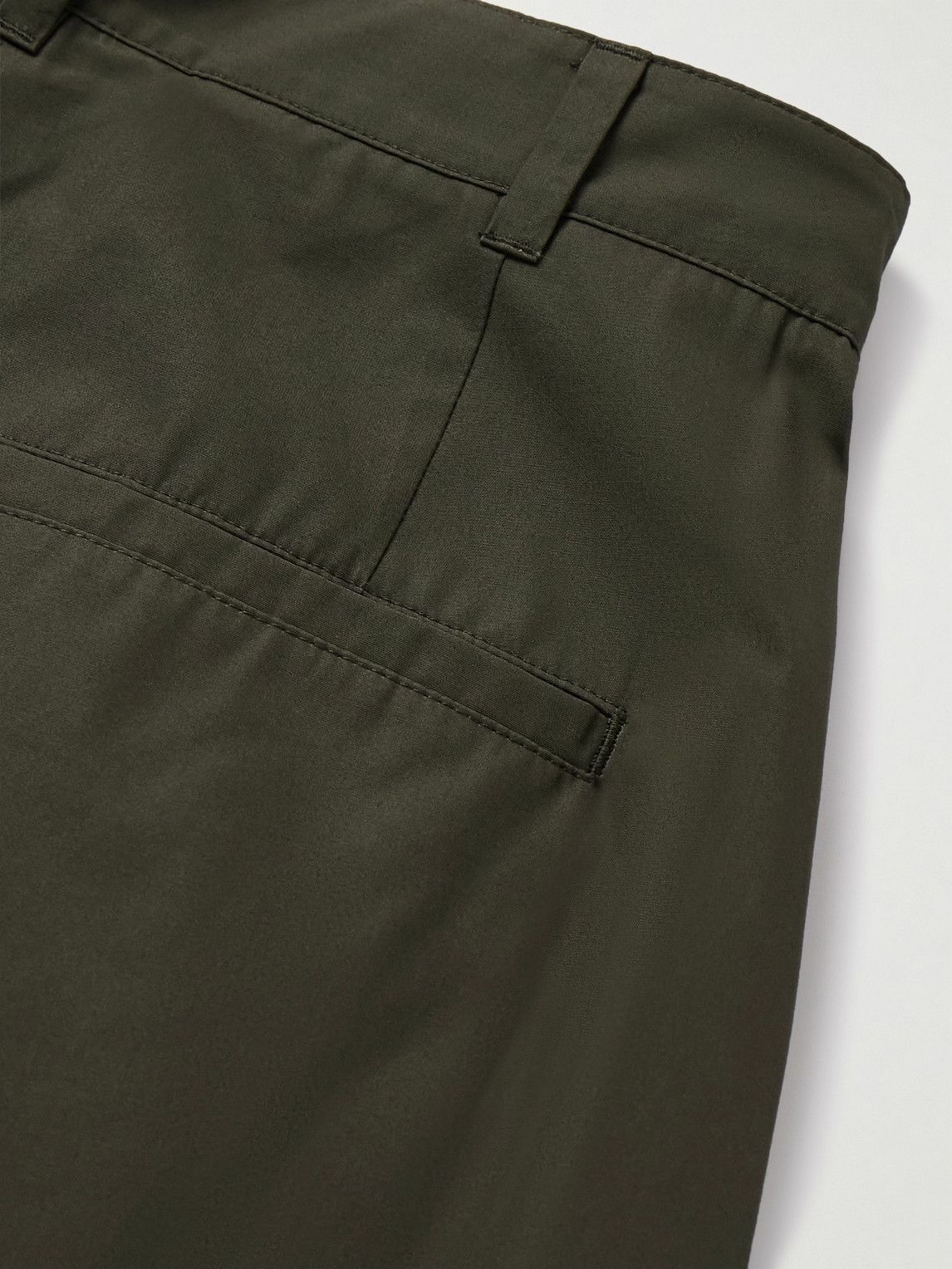 Amomento - Barrel-Leg Cotton-Poplin Trousers - Green