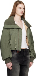 R13 Khaki Oversized Padded Jacket