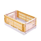 HAY Small Recycled Mix Colour Crate in Golden Yellow