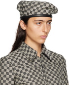 MISBHV Beige & Black Monogram Beret