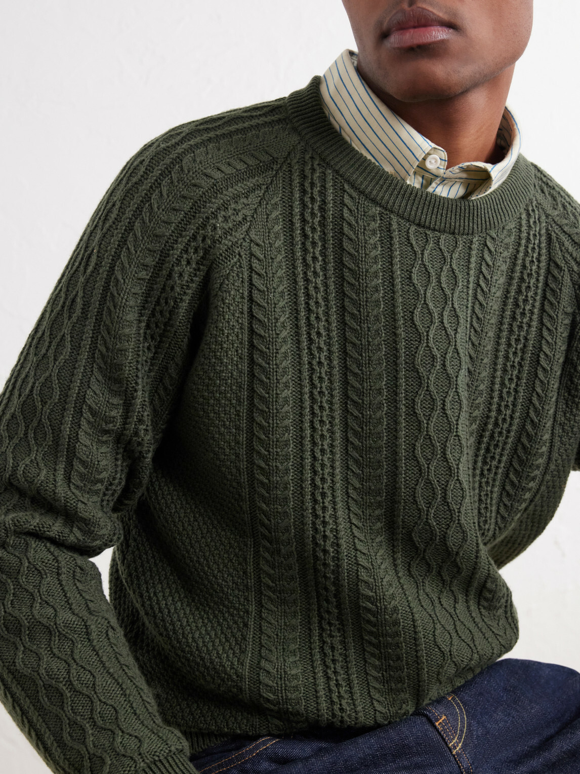 Begg & Co - Maytime Cable-Knit Cashmere-Blend Sweater - Green