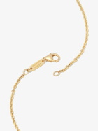 Suzanne Kalan 18kt Yellow Gold Inlay Sapphire Dog Tag Pendant Necklace