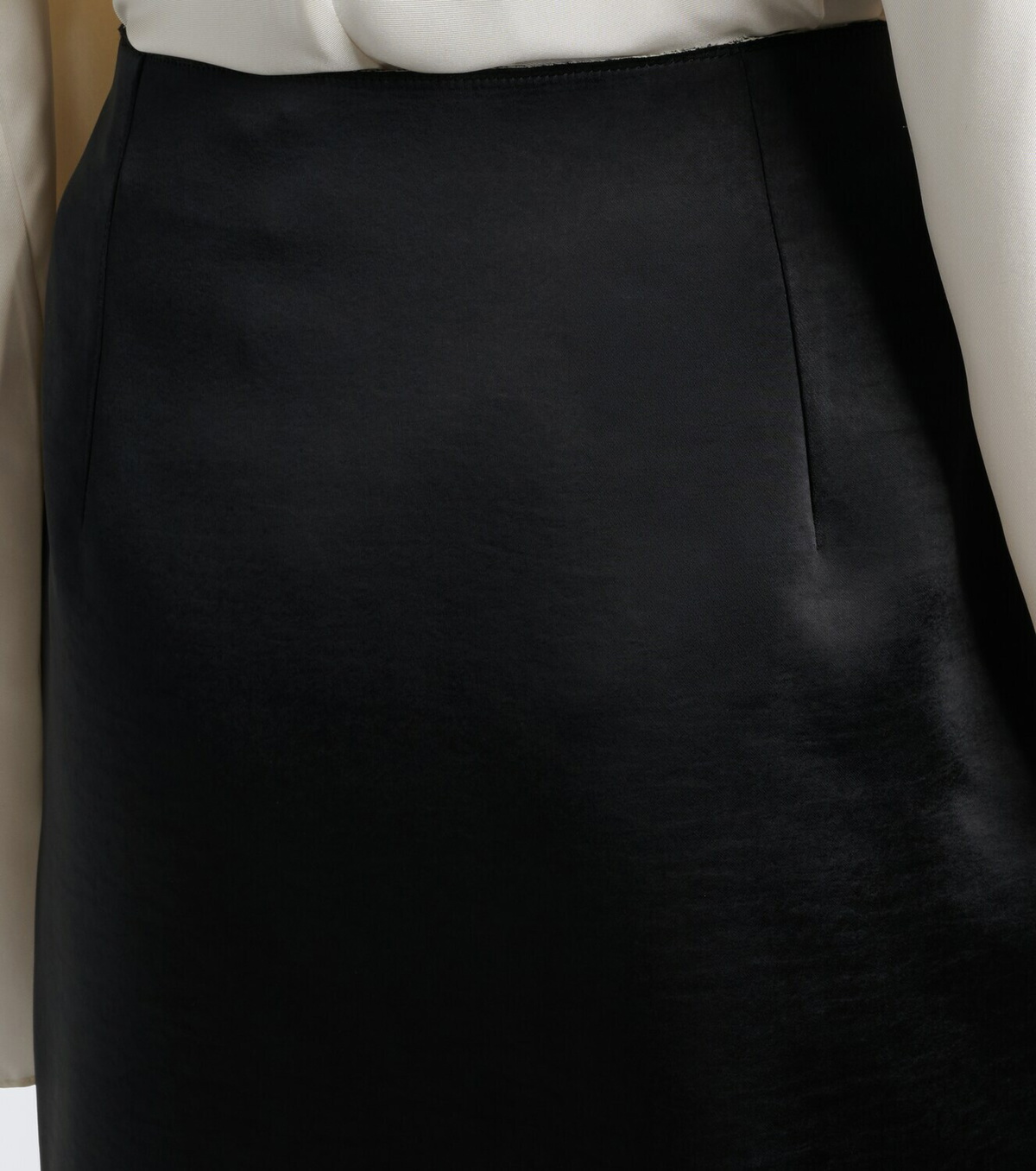 Róhe Draped asymmetric satin midi skirt