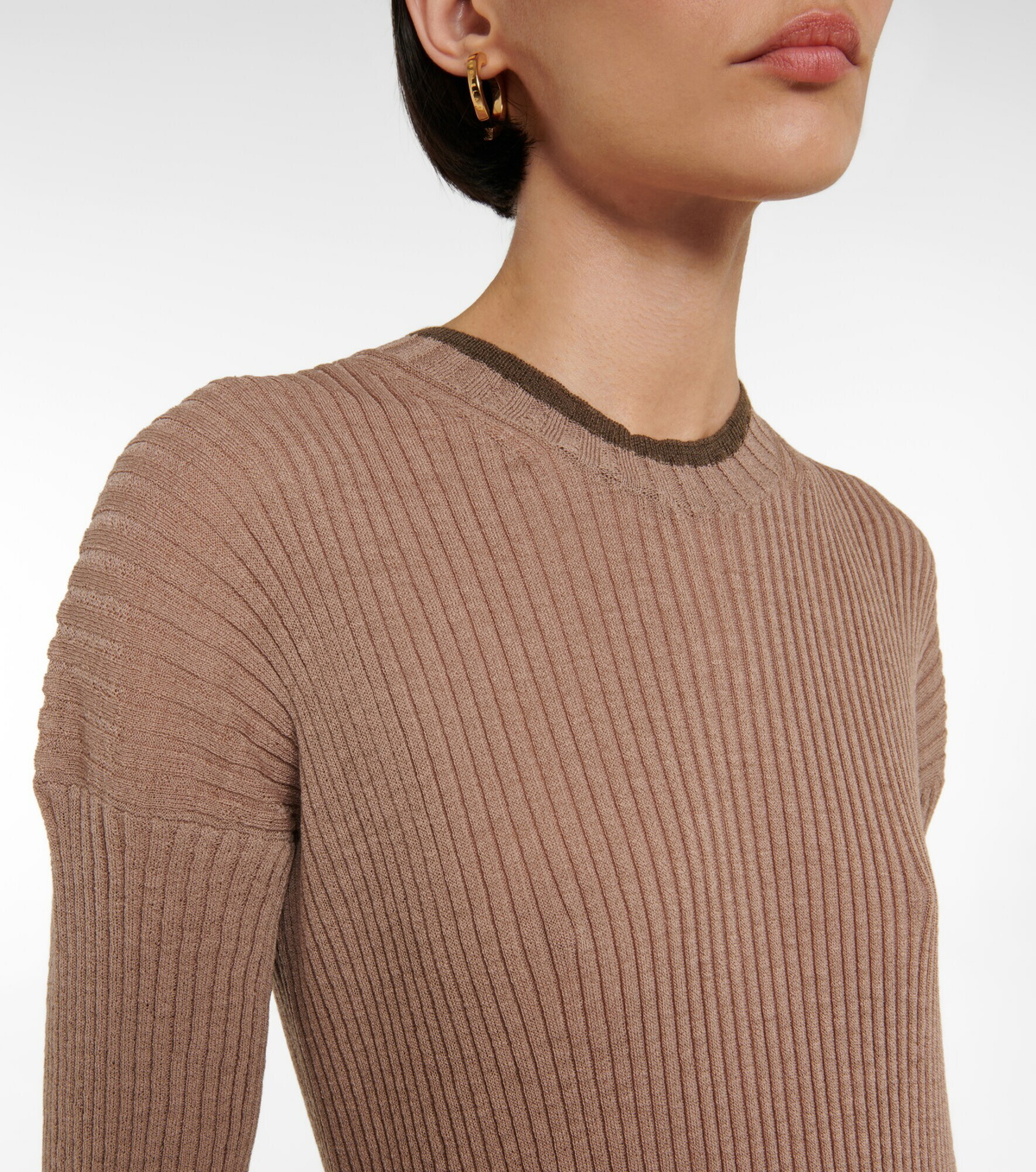 MM6 Maison Margiela - Ribbed-knit wool-blend midi dress MM6 Maison Margiela