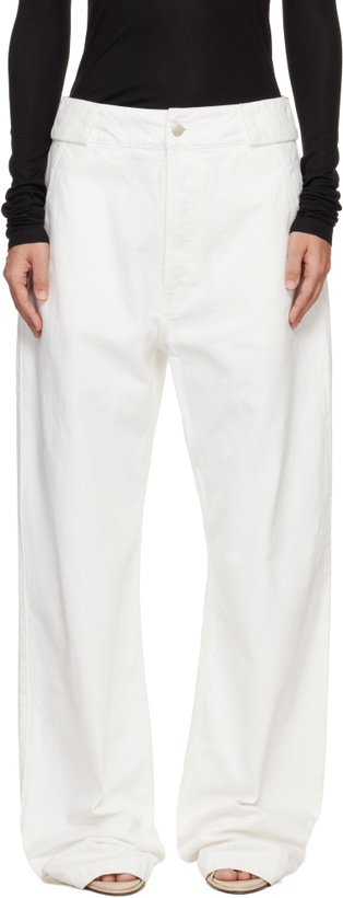 Photo: Fear of God White Utility Trousers