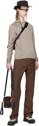 Goldwin 0 Taupe Half-Zip Long Sleeve T-Shirt