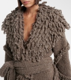 The Attico Fringed wool and cashmere-blend cardigan