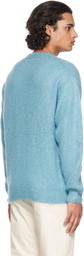 AURALEE Blue Super Kid Sweater