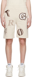 Axel Arigato Beige Typo Shorts