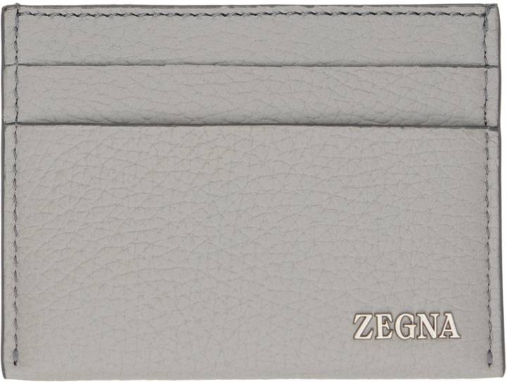 Photo: ZEGNA Gray Simple Card Holder