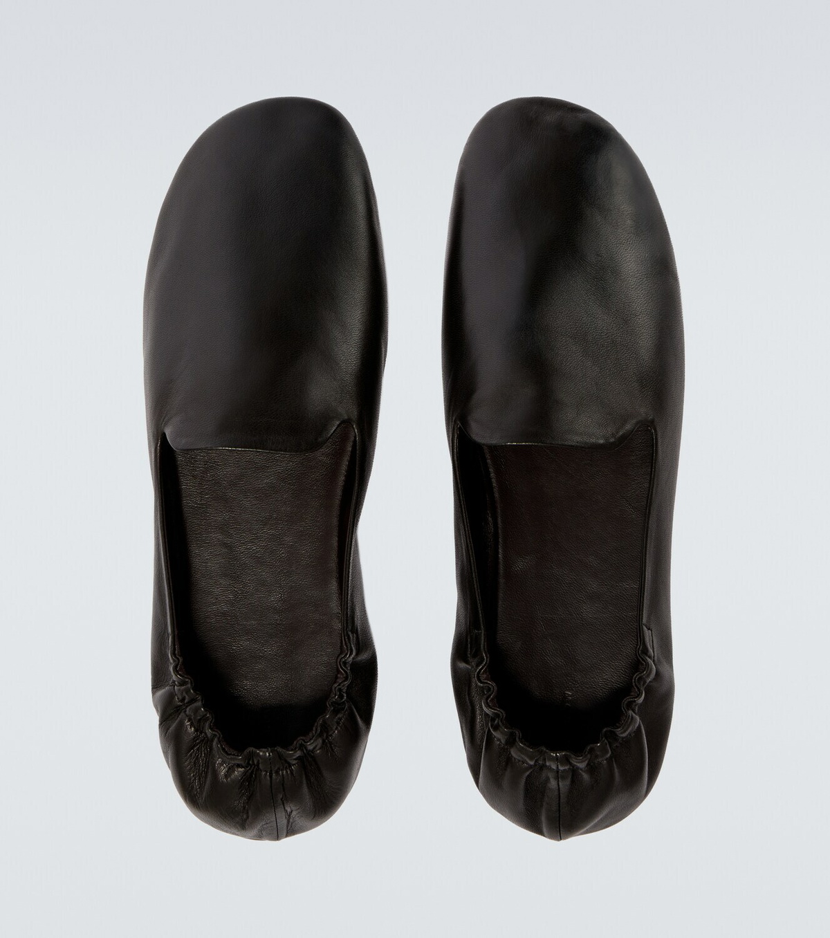 The Row Casa leather slip-on shoes