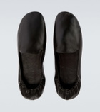 The Row Casa leather slip-on shoes
