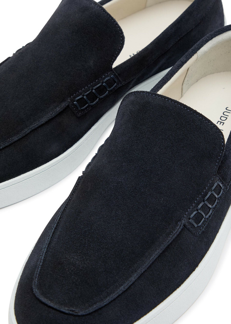 Jude Llow Jacqués Suede Loafers Navy