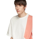 Feng Chen Wang White and Pink Contrast T-Shirt