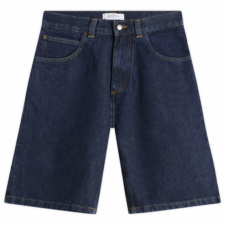 Photo: Edwin Men's Worker Short in Mid Marble Wash