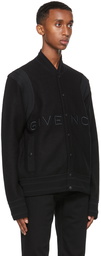 Givenchy Black Wool Bomber Jacket