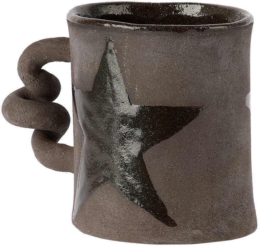 Harlie Brown Studio Black Star Wiggle Mug