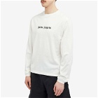 Palm Angels Men's Logo Long Sleeve T-Shirt in Off White