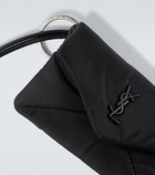 Saint Laurent Cassandre Mini leather-trimmed crossbody bag