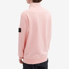 Stone Island Men's Garment Dyed Half Zip Sweat in Pink