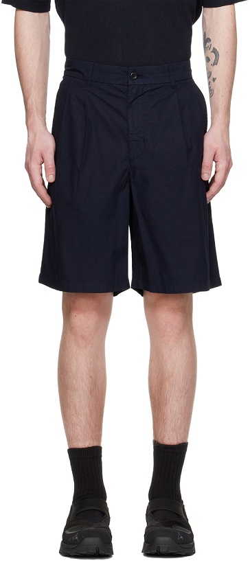 Photo: NORSE PROJECTS Navy Benn Shorts