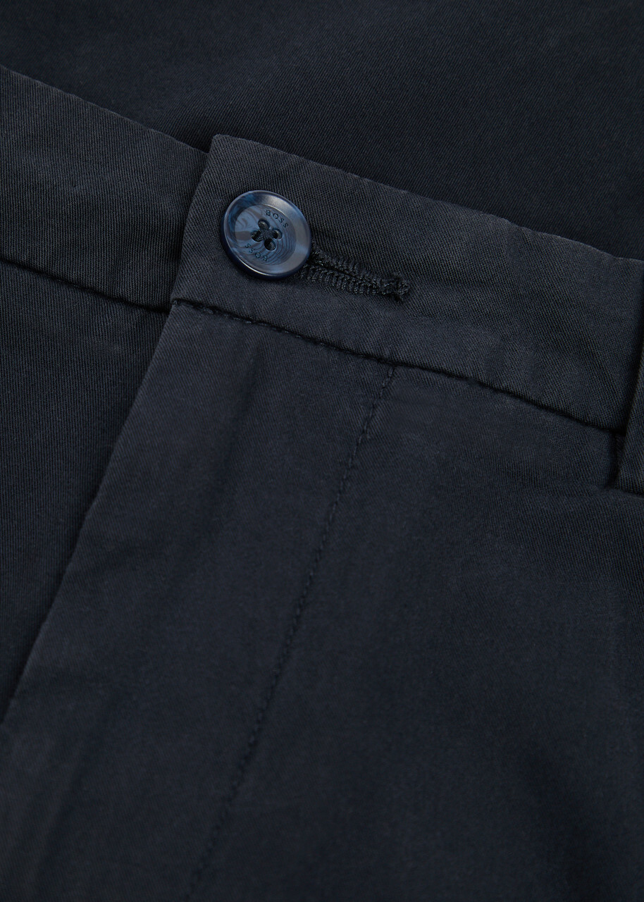 Boss Kane Stretch-cotton Shorts Dark Blue