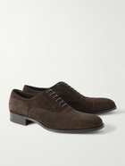 TOM FORD - Claydon Suede Oxford Shoes - Brown