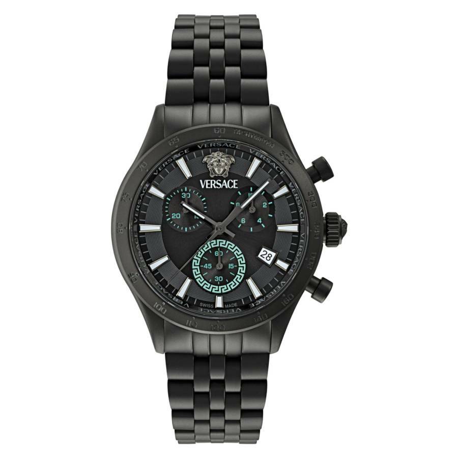 Versace Hellenyium Chronograph Quartz Black Dial Watch VECFA0624