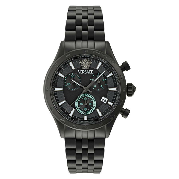 Photo: Versace Hellenyium Chronograph Quartz Black Dial Watch VECFA0624