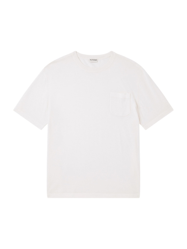 Photo: TOTEME - Merino Wool and Silk-Blend Jersey Shirt - White