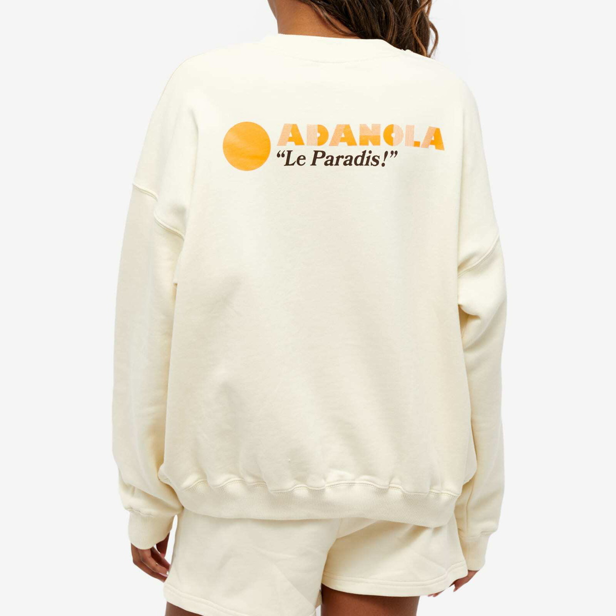 Adanola Women's Resort Sports Oversized Sweatshirt in Cream/Forest