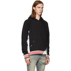 Greg Lauren Black 50/50 Jersey/Denim Hoodie