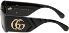 Gucci Black Rectangular Sunglasses