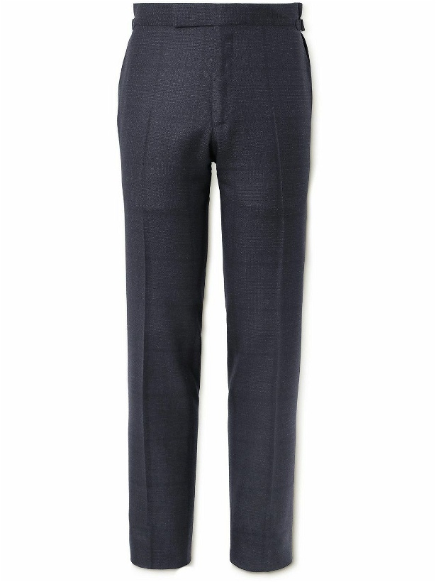 Photo: TOM FORD - Slim-Fit Prince of Wales Checked Wool Suit Trousers - Blue