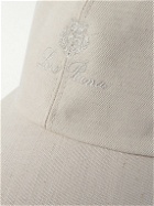 Loro Piana - Logo-Embroidered Cotton and Linen-Blend Baseball Cap - Neutrals