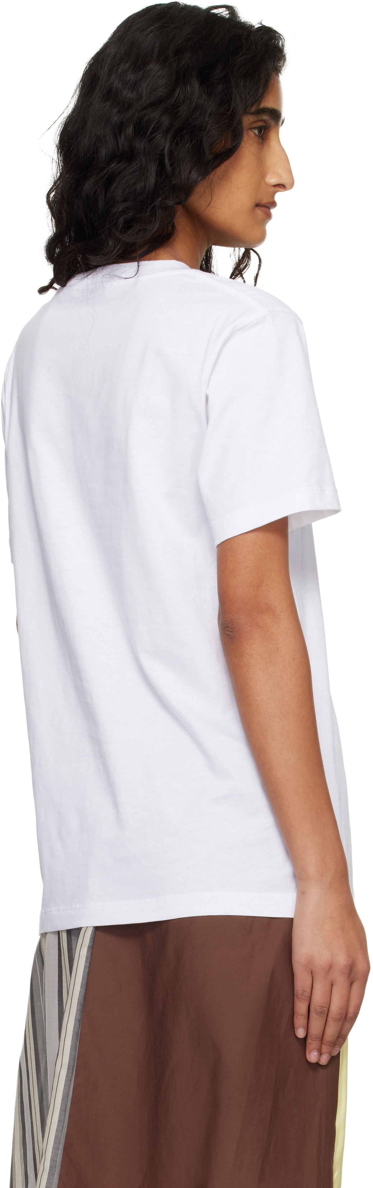 Marni White Marni Logo Flock Fluffy Cat Jersey T-shirt