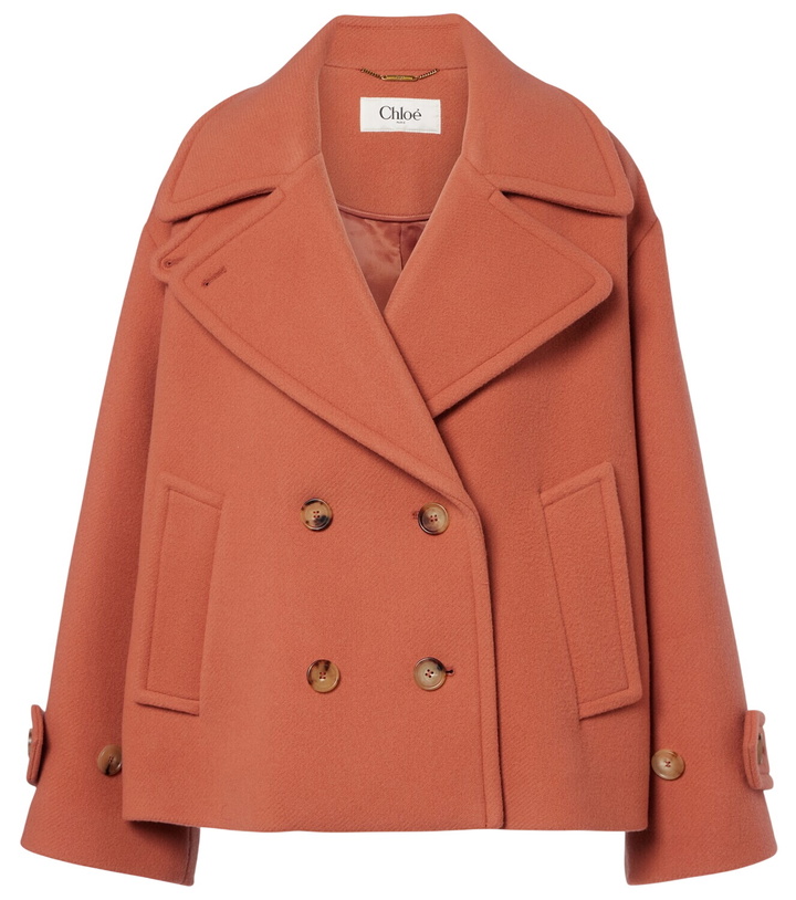 Photo: Chloé Oversized wool-blend peacoat