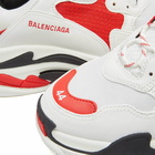 Balenciaga Men's Triple S Sneakers in Black/White/Red